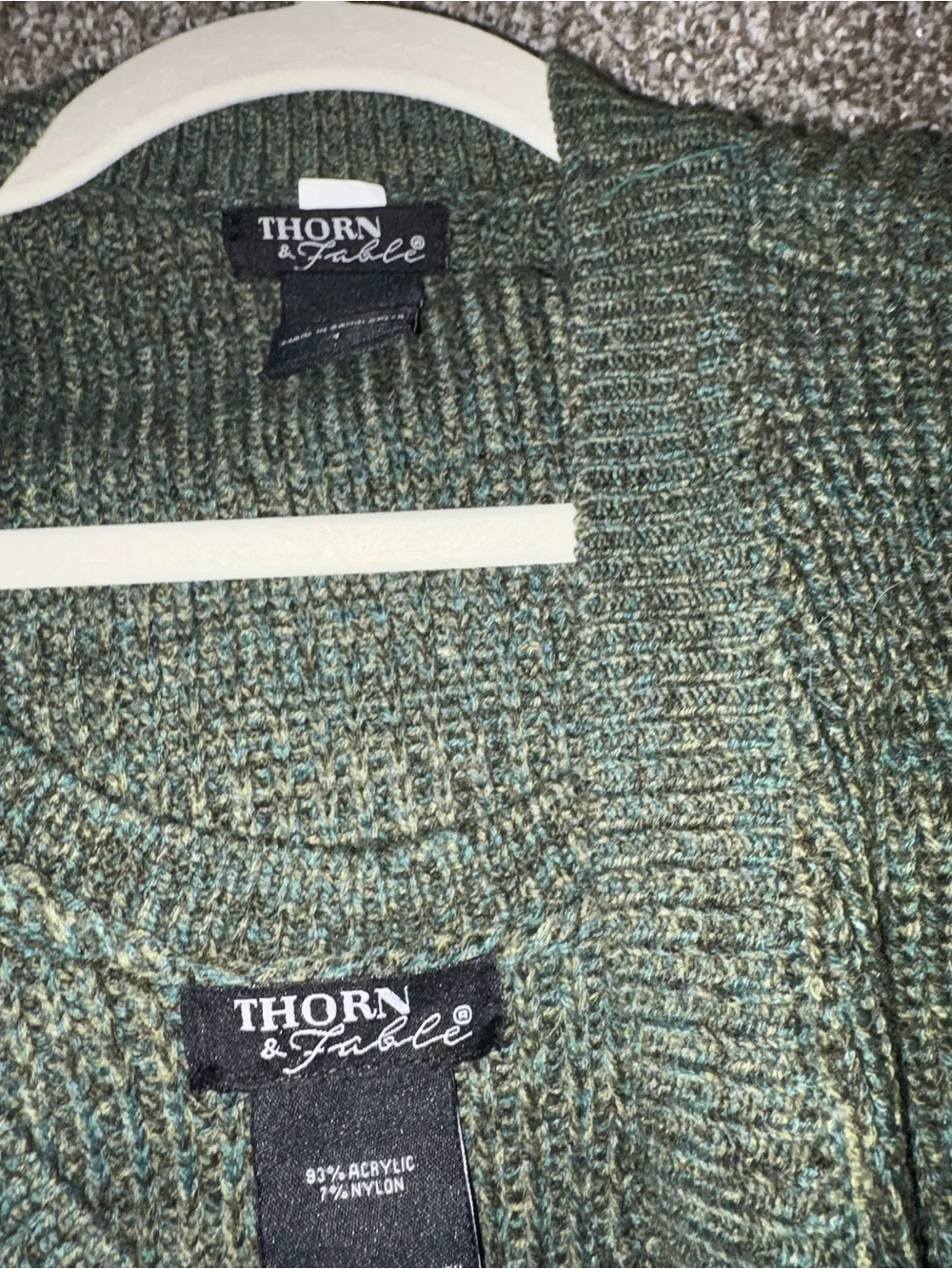 Thorn Olive Green Embroidered Nature Cardigan
